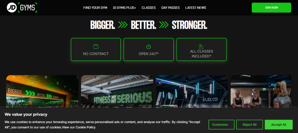 JD Gyms, UK wide