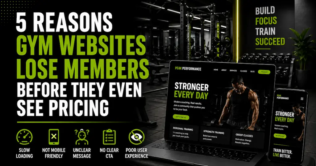 5 Reasons Gym Websites Lose Members Before They Even See Pricing